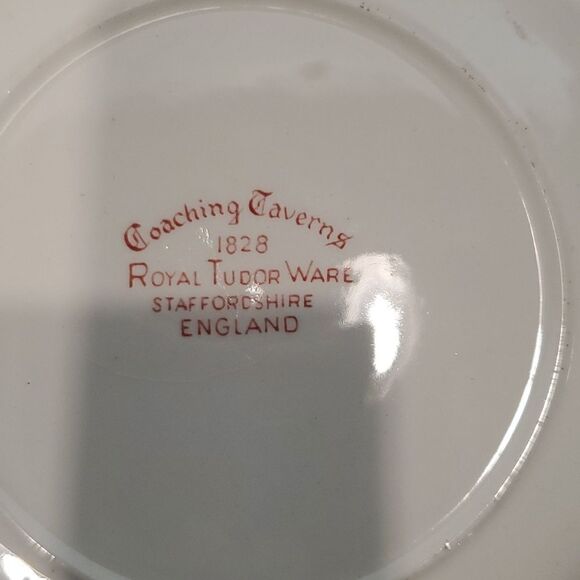 Royal Tudor Ware Ironstone coaching taverns plate set - Picture 5 of 5